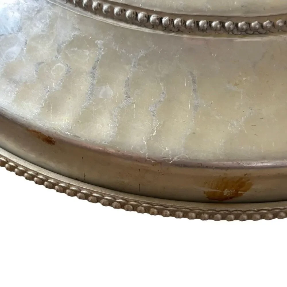 Vintage BW Buenilum Hammered Aluminum Casserole Dish Base & Lid Only No Glass